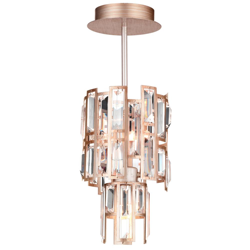 Quida 3 Light Down Chandelier With Champagne Finish