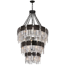 CWI Lighting 1099P32-24-613 - Glacier 24 Light Down Chandelier With Polished Nickel Finish