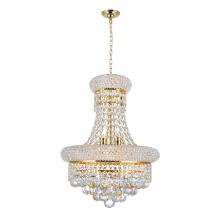 CWI Lighting 8001P14G - Empire 6 Light Chandelier With Gold Finish