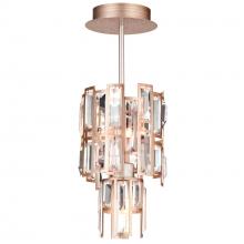CWI Lighting 9903P6-3-193 - Quida 3 Light Down Chandelier With Champagne Finish