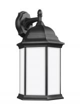 Generation Lighting 8438751EN3-12 - Sevier traditional 1-light LED outdoor exterior large downlight outdoor wall lantern sconce in black