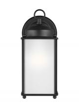 Generation Lighting 8593001EN3-12 - New Castle traditional 1-light LED outdoor exterior large wall lantern sconce in black finish with s