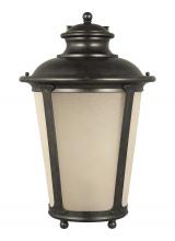 Generation Lighting 88244EN3-780 - Cape May traditional 1-light LED outdoor exterior extra large wall lantern sconce in burled iron gre