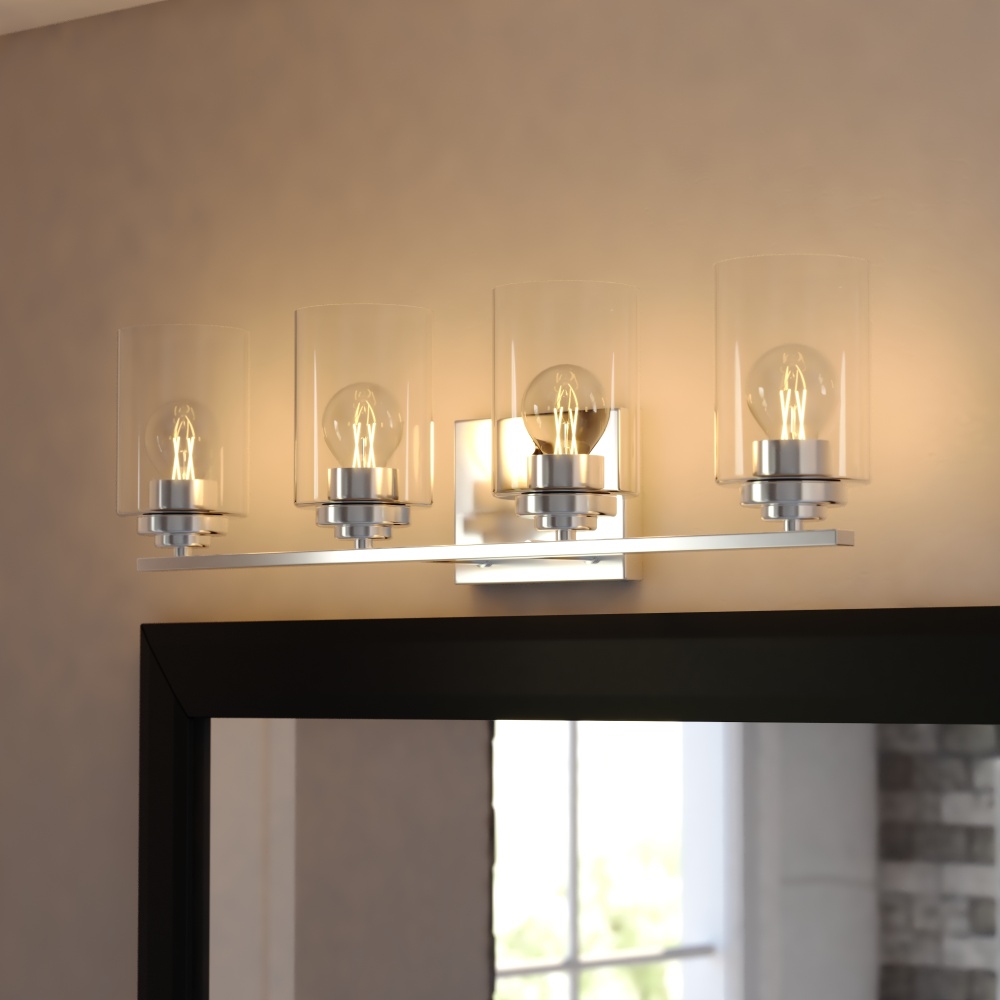 Park Ridge 27.5-in. W 4 Light Vanity Satin Nickel