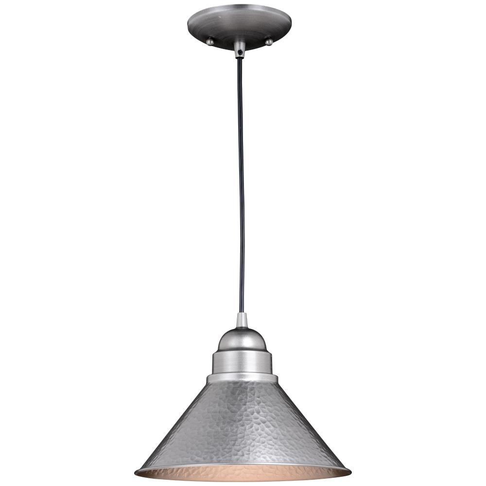 Outland 10-in Outdoor Pendant Light Brushed Pewter