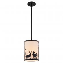 Vaxcel International P0417 - Acadia 7.5-in. Mini Pendant Bronze