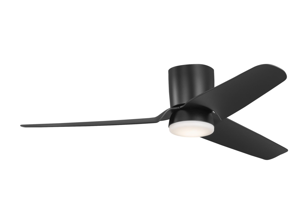 Colgin 56 Hugger LED Ceiling Fan in Midnight Black with Midnight Black Blades and Light Kit