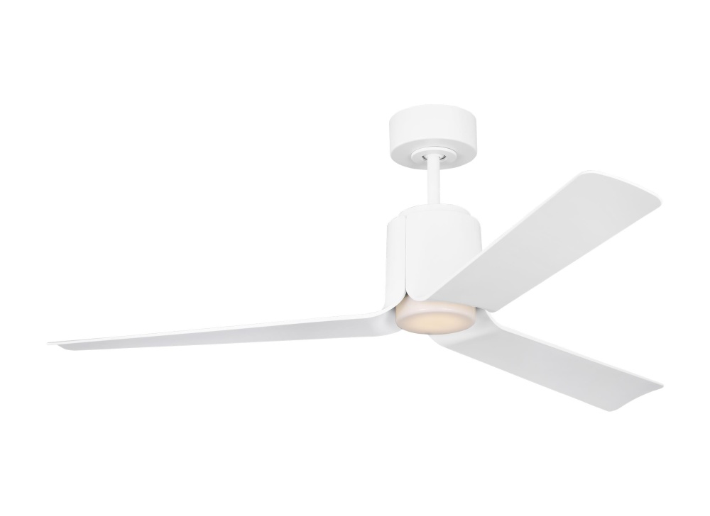 Peel Smart 52 LED Ceiling Fan in Matte White with Matte White Blades and Light Kit