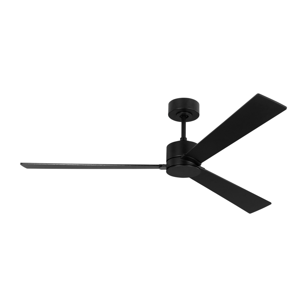 Rozzen Smart 60 Ceiling Fan in Midnight Black with Midnight Black / American Walnut Reversible