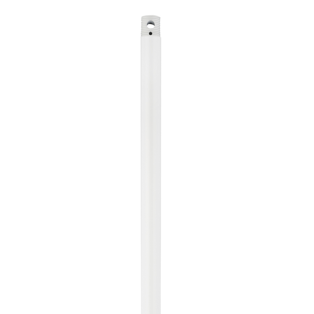 12" Threaded Downrod - White