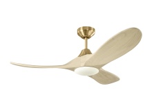 Visual Comfort & Co. Fan Collection 3MAVSM44BBSWWOD - Maverick Smart 44 LED Ceiling Fan in Burnished Brass with Washed White Oak Blades and Light Kit