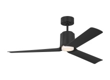 Visual Comfort & Co. Fan Collection 3PESM52MBKD - Peel Smart 52 LED Ceiling Fan in Midnight Black with Midnight Black Blades and Light Kit