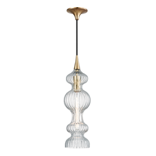 Hudson Valley 1600-AGB-CL - 1 LIGHT PENDANT WITH CLEAR GLASS