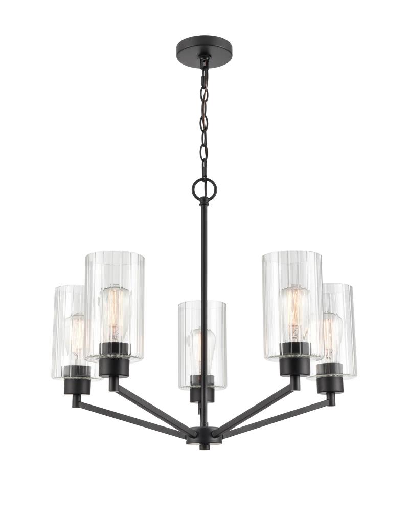 Beverlly 5-Light Chandelier Ceiling Light Matte Black