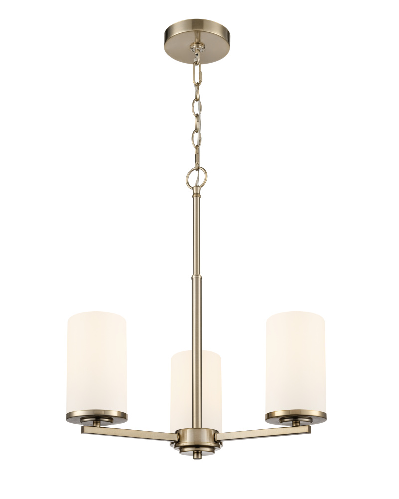 Verlana 19" 3-Light Chandelier - Modern Gold