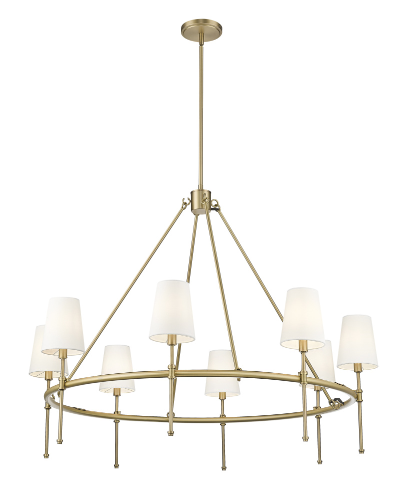 Adorra 40" Wide 8-Light Chandelier - Vintage Brass