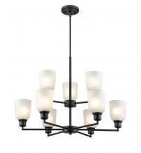 Millennium 2819-MB - Amberle 9-Light Chandelier Ceiling Light Matte Black