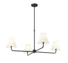 Millennium 25104-MB - Ami 40" Wide 4-Light Chandelier - Matte Black