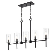 Millennium 9925-MB - Chastine 36" Wide 5-Light Island - Matte Black