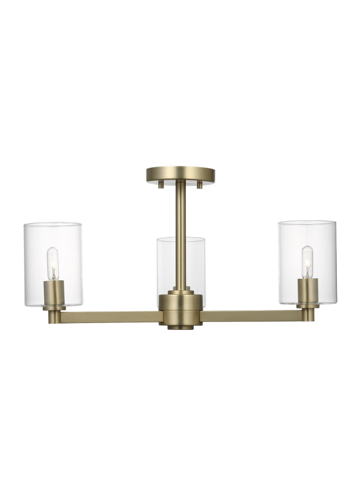 Fullton Three Light Semi-Flush Mount