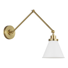 Visual Comfort & Co. Studio Collection CW1151MWTBBS - Wellfleet Double Arm Cone Task Sconce