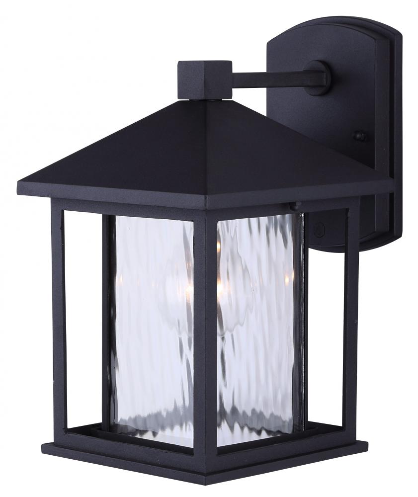West 1 Light Outdoor Lantern, Black Finish