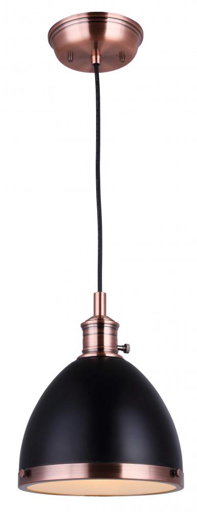 ESHER, 1 Lt Cord Pendant, 60W Type A, On/Off, 8" W x 59" H