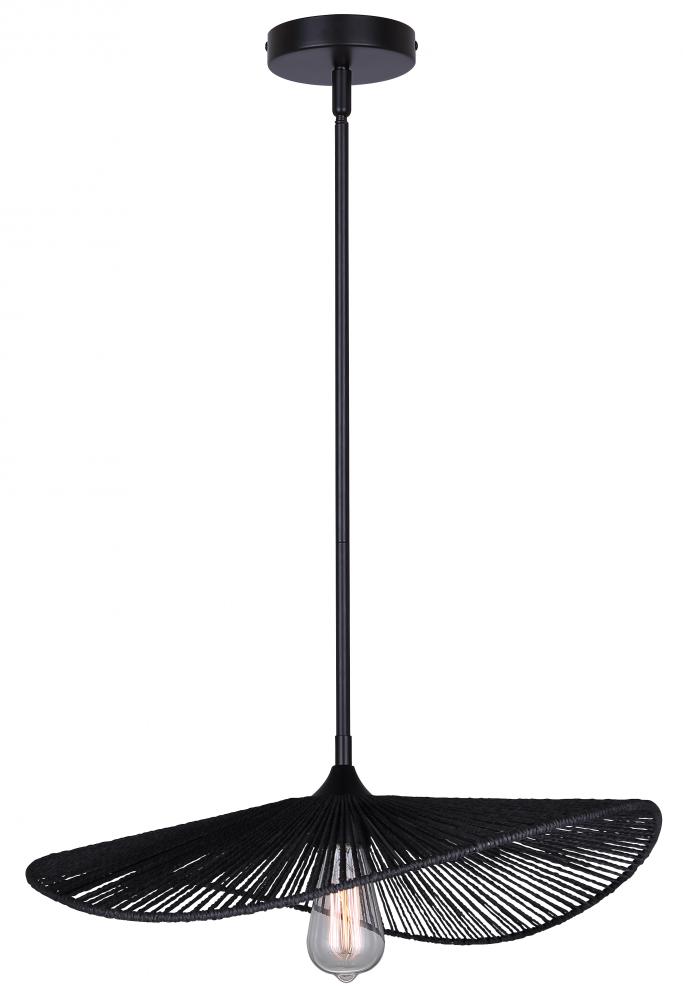 Georgia 1 Light Black Pendant