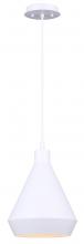 Canarm IPL1020A01WH - BYCK, IPL1020A01WH, MWH Color, 1 Lt Pendant, 60W Type A, 9" W x 13.5 - 61.5" H