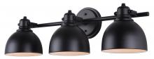 Canarm IVL622A03BK - POLO, IVL622A03BK, MBK Color, 3 Lt Vanity, 60W Type A, 25inch W x 8inch H x 8.25inch D, Ea