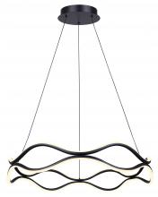 Canarm LCH280A24BK - CASTRA 3 Light Black Modern Chandelier with Integrated LED for Dining Rooms and Living Rooms
