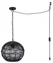 Canarm IPL1197A01BK - Valence 1 Light Black Cord Pendant