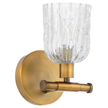 Quorum 593-1-47 - MERIAM 1 LIGHT WALL MOUNT - BRUSHED BRASS
