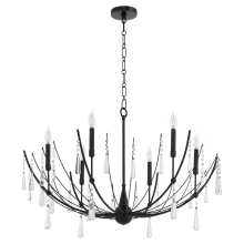 Quorum 673-6-59 - ELOISE 6 LIGHT CHANDELIER - MATTE BLACK