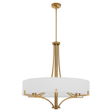 Quorum 841-6-47 - IMPERIAL 6 LIGHT PENDANT - BRUSHED BRASS