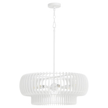 Quorum 8905-6-8 - HARRELSON 6 LIGHT PENDANT - STUDIO WHITE