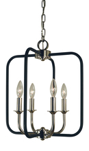 Framburg 4914 AB/MBLACK - 4-Light Antique Brass/Matte Black Boulevard Chandelier