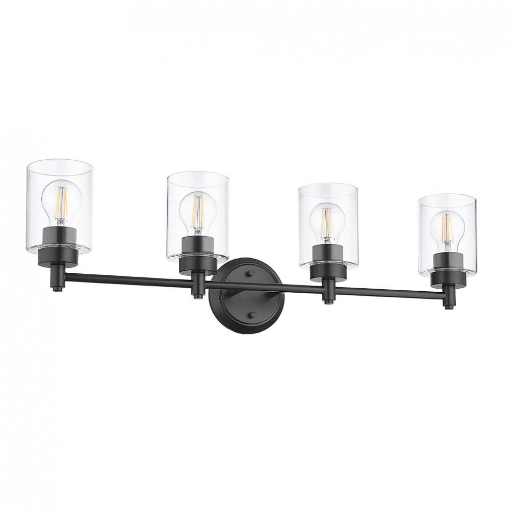 Mincio 4-Light Clear Glass Vanity - MB