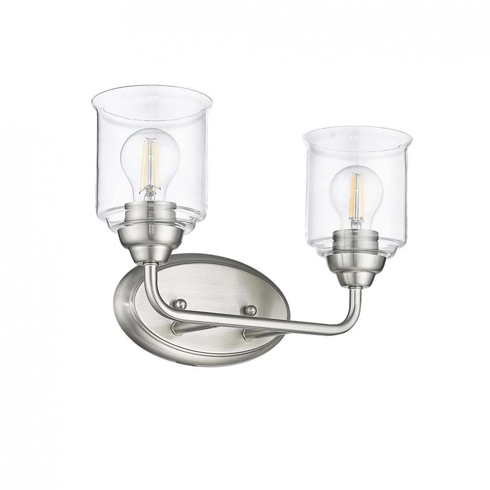 Acheron 2-Light Clear Glass Vanity - NK