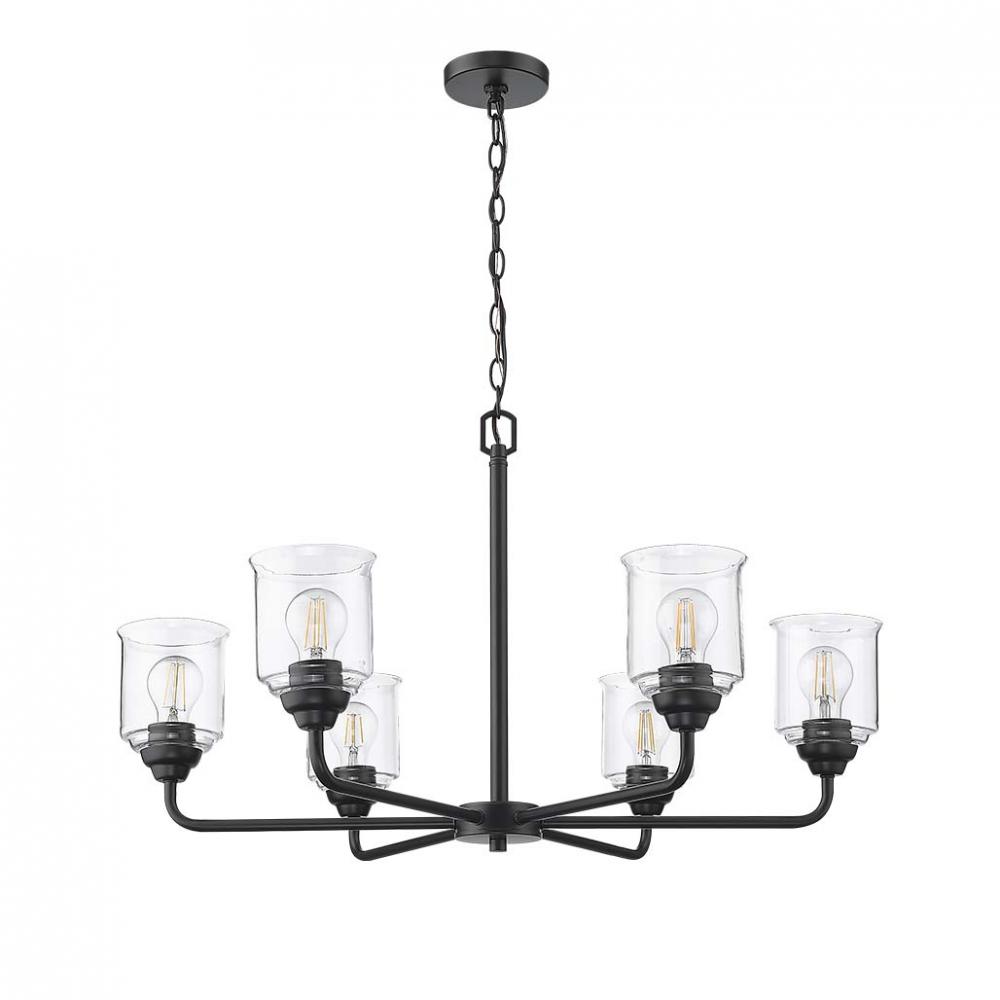 Acheron 6-Light Clear Glass Chandelier - MB
