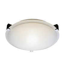HOMEnhancements 20169 - 3-Light 3 Square Tab Ceiling Mount - MB White Glass