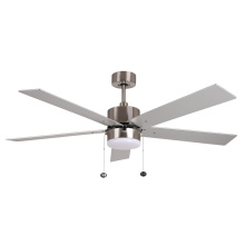 HOMEnhancements 21780 - 5-Blade 52" NK Modern ENERGY STAR Fan Silver/Walnut Blades Pull Chain 3K, 4K, 5K