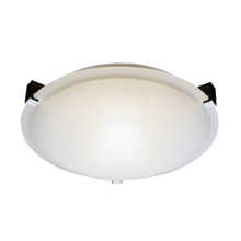 HOMEnhancements 20163 - 2-Light 3 Square Tab Ceiling Mount - MB White Glass