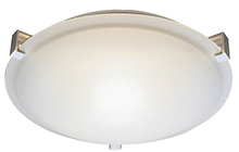 HOMEnhancements 20166 - 2-Light 3 Square Tab Ceiling Mount - NK Frosted Glass