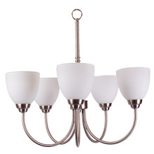 HOMEnhancements 15396 - Laredo 5-Light Chandelier - NK  White Glass