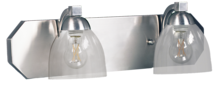 HOMEnhancements 19214 - Special Order 2-Light Contemporary Vanity - NK Clear Glass