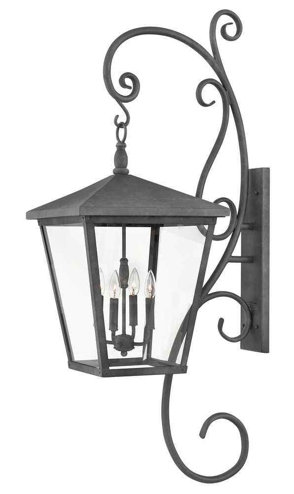 Double Extra Large Wall Mount Lantern with Scroll